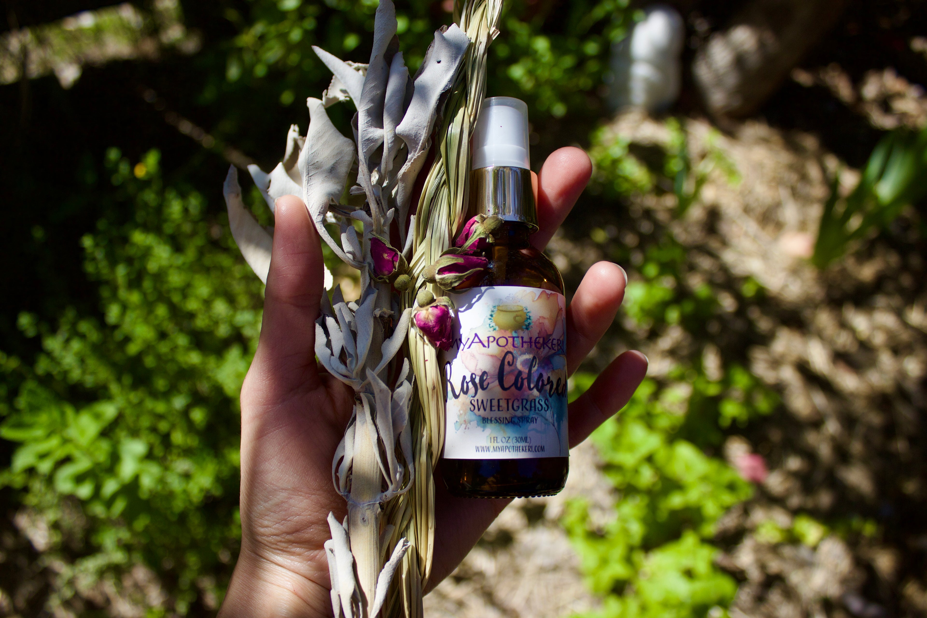Rose Colored Sweetgrasses Blessings Spray image 1